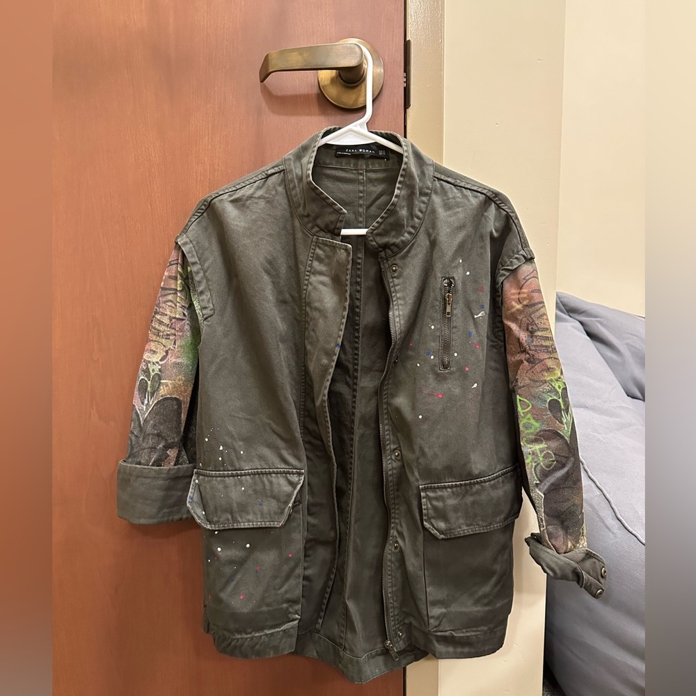 Zara Graffiti Trench Coat